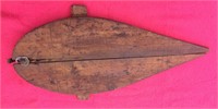 Wooden form for making snowshoes