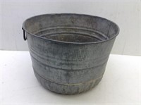 Galvanized Bushel Basket  18" Dia x 12" Tall