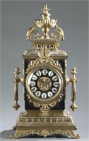Tiffany & Co. French gilt bronze mantel clock.