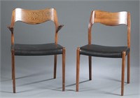 Niels Otto Moller, 8 rosewood dining chairs.