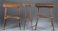 Group of 3 wooden tables, 20th century.