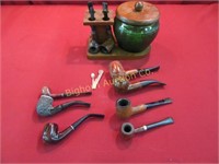 Pipe Collection, Includes Pipe Stand, Tobacco Jar