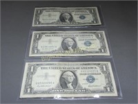 One Dollar Silver Certificates 1957, 57, 57-B
