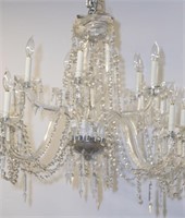 Waterford style crystal chandelier. 20th century.
