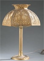 Royal Art Glass Company slag glass lamp.