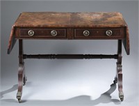 Neo-Classical style library table with drop leaves