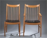 Arne Vodder mid century modern 6 dining chairs.