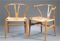 8 Hans Wegner "wishbone" chairs. c.1960s.