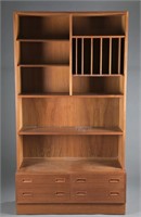 Wooden bookcase / media center.