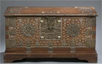 Zanizbar chest with stand. 20th century.