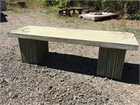 Concrete Bench with Bamboo Inlays