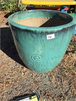 Blue/Green Pot with Hairline Crack