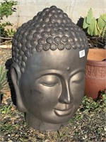 Large Ceramic Bronze Buddha Head
