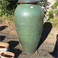 Giant Green Fountain Vase