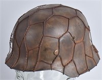 WW2 GERMAN NAZI WIRE CAMOUFLAGE HELMET