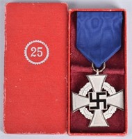 WW2 GERMAN 25 YEAR FAITHFUL SERVICE MEDAL, CASED
