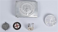 WW2 GERMAN LOT, BELT BUCKLE and MORE