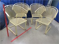 4 vintage all metal patio chairs - nice