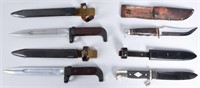 4-BAYONETS and SIDE KNIVES, KABAR, GERMAN & MORE