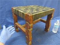 spanish leather-wood foot stool