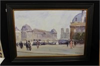 OOC Impressionalist Street Scene by J. Deveau born