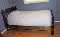 St. Bathelemy, Solid Birch Single Bed & Mattress