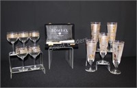 Bombay Set & Libbey Pilsner & Wine Glasses