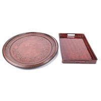 Two serving trays