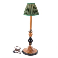 Italian wood candlestick lamp