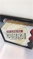 King cobra premium malt liquor bar mirror 18" x