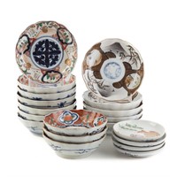 Japanese Imari porcelain bowls and saucers