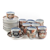 Japanese Imari porcelain cups and saucers