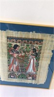 Egyptian art on flax linen 17" x 19"