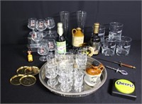 Bartender Glasses & Miniature Bottles, D- Day