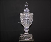 Waterford Style LARGE Crystal Lidded Urn