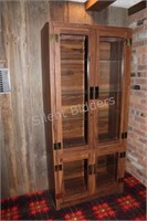 Laminate Three Shelf & Glass Door Cabinet