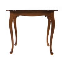 Queen Anne style walnut card table