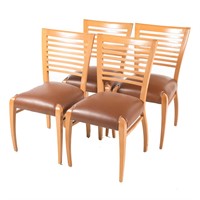 Set of four Lowenstein Art Deco style side chairs