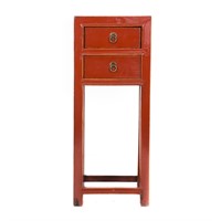 Chinese red lacquered side stand