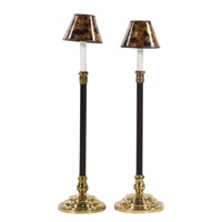 Pair contemporary candlesticks lamps
