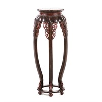 Chinese Export carved lacquered wood plant stand