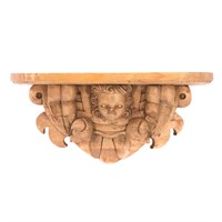 Mexican Baroque style pine wall shelf