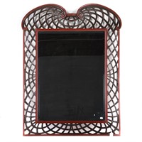 Italian carved and painted wood mirror