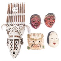 5 wood masks