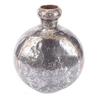 Moroccan silvered metal moon vase