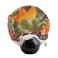 Contemporary Italian ceramic teapot and fruit bowl