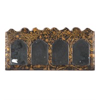 English lacquered and decoupage mirror