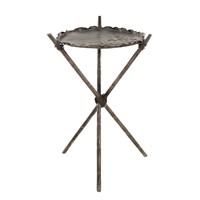 French Orientalist style patinated metal table