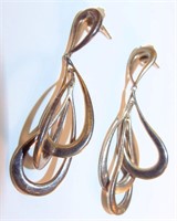 Pair Of Sterling Silver Dangle Earrings