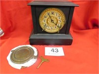 Gilbert black mantel clock, all parts are there